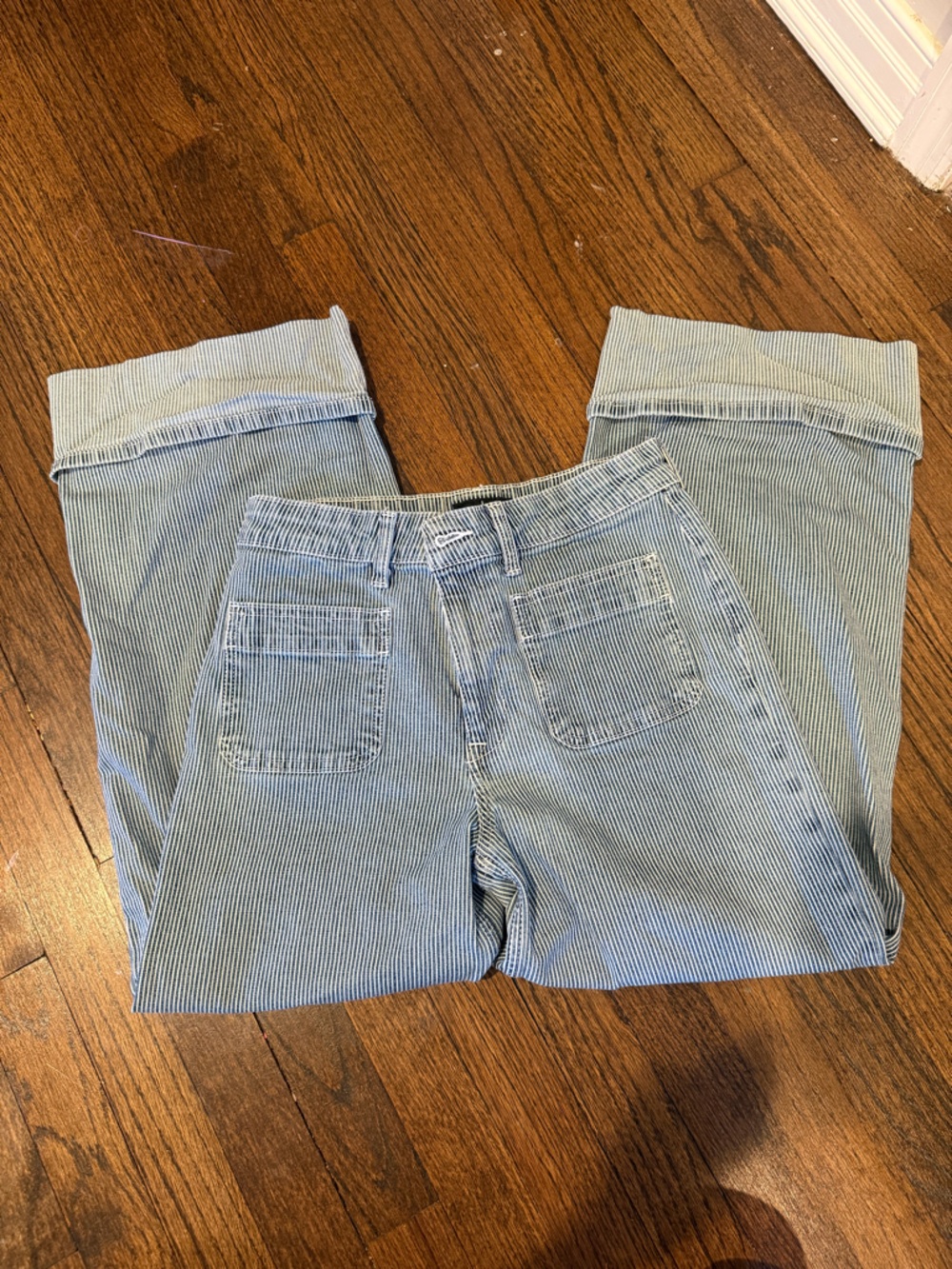 Women’s Boot Cut Jeans in Light Blue - Casual Wide Leg - Picture 2 of 3